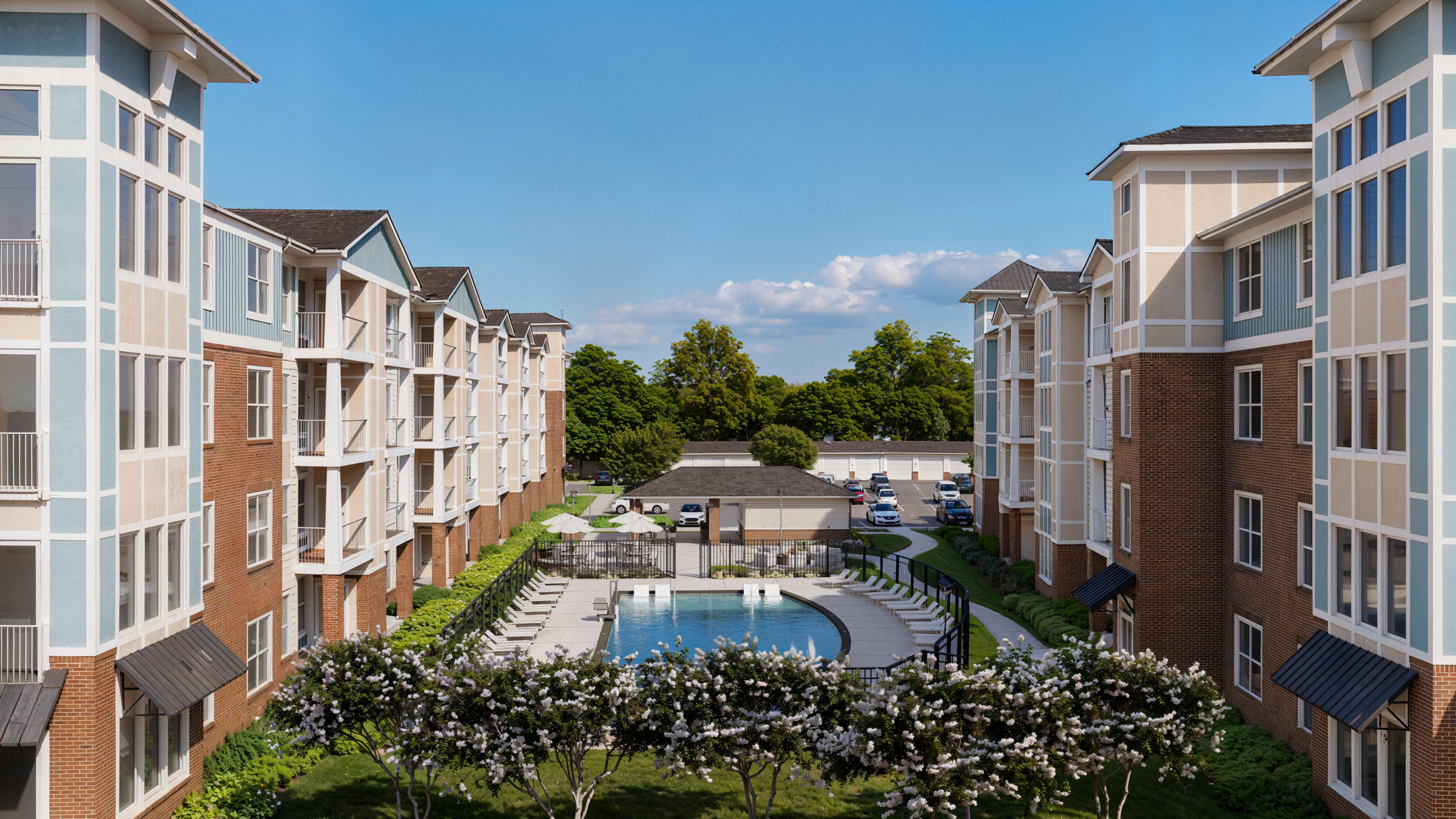 Attain at GreenbrierModern Apartments Exterior View